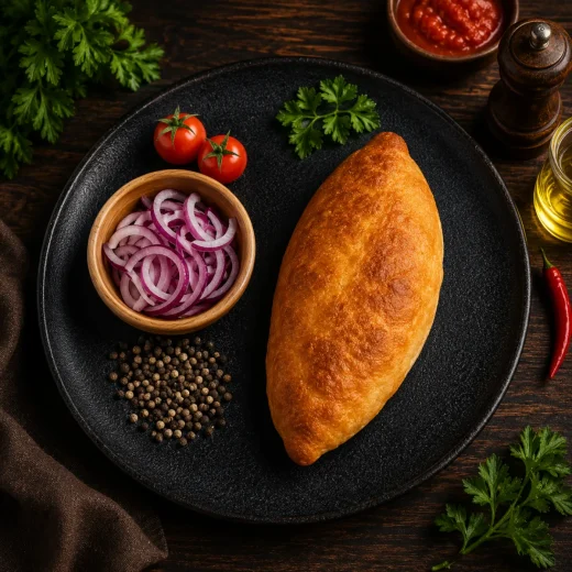 Жареный пирожок с картошкой