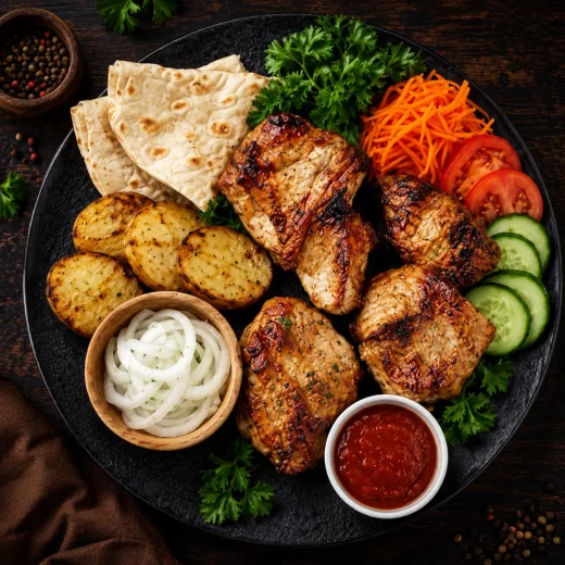 Комбо-обед со свиной шейкой
